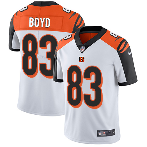 Nike Bengals #83 Tyler Boyd White Men's Stitched NFL Vapor Untouchable Limited Jersey